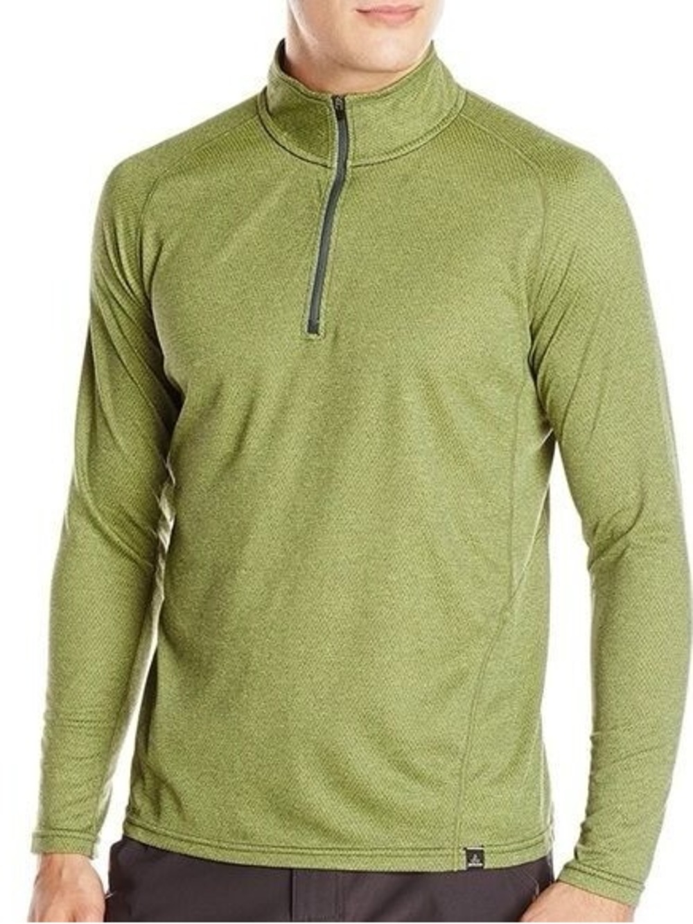 PrAna Mens Orion Pullover Green 1/4 Zip Size XL